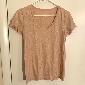 J.Crew Shimmer V-Neck Tissue Tee